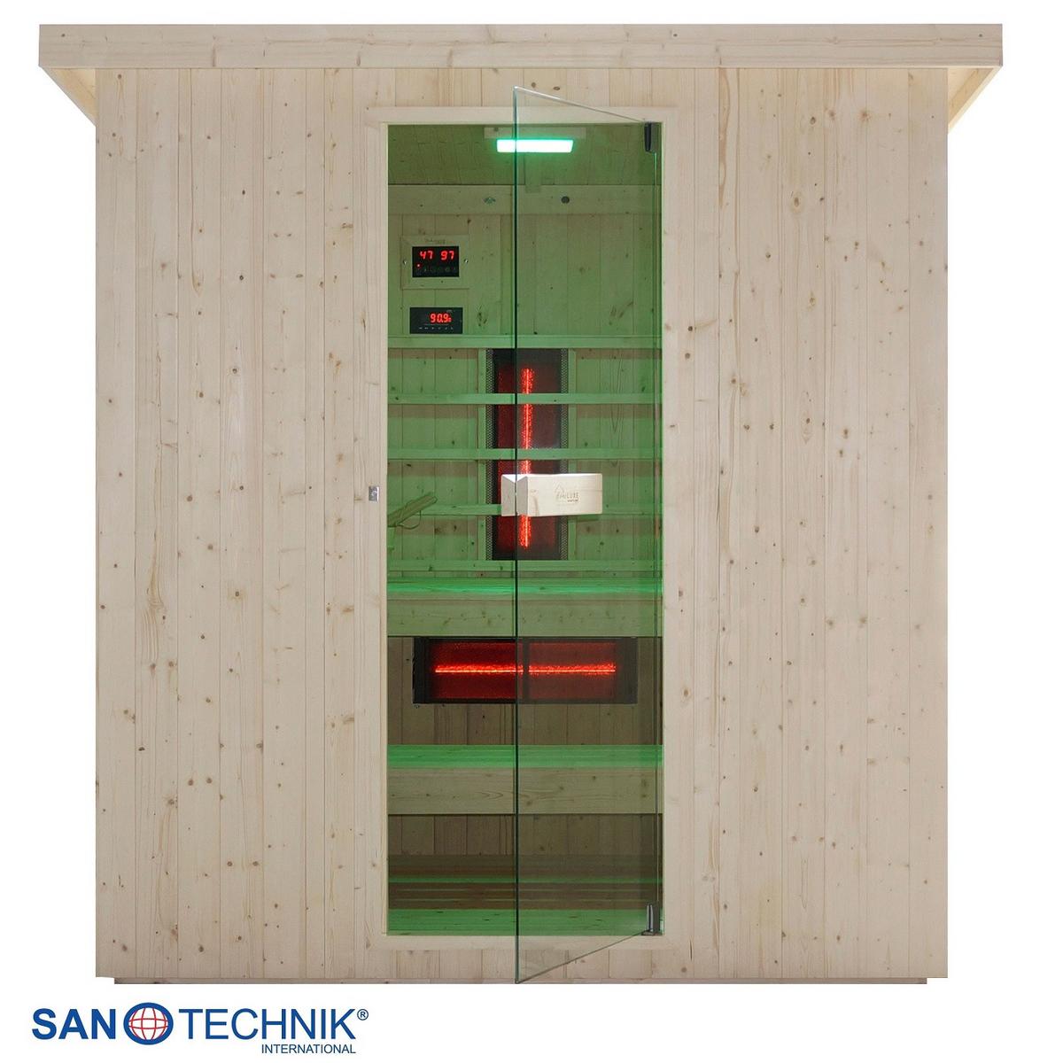 INFRAROTKABINE Lahti Holzfarben B: 181,5 cm - Fichtefarben, KONVENTIONELL, Holz (198/181,5/202,2cm) - Sanotechnik