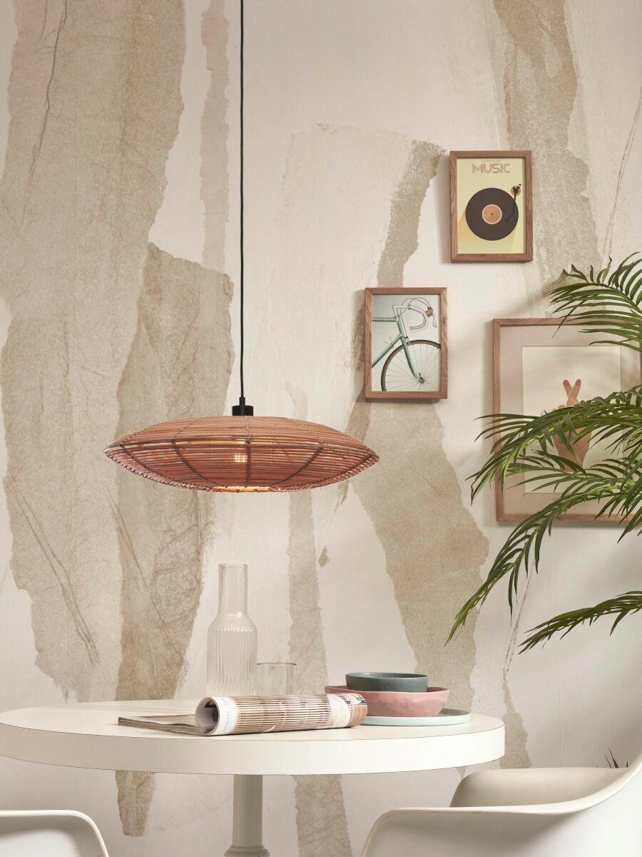 Hängeleuchte Tanami/H/5514/N - Naturfarben, Trend, Holz (55/55/14cm) - Good & Mojo