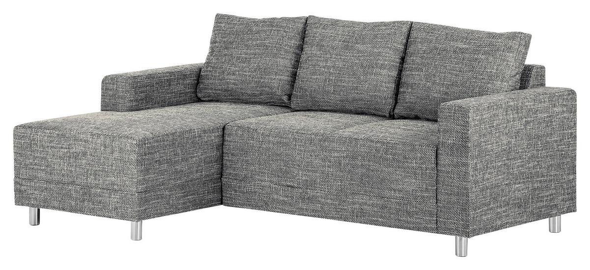 Ecksofa Grenwood Grau B: 144x200 Cm - Chromfarben/Grau, Design, Textil (144/200cm) - MID.YOU