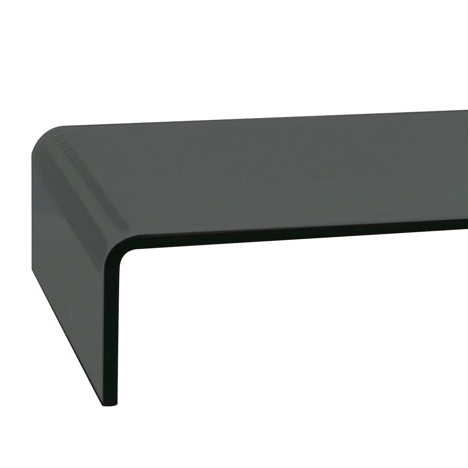 TV-Aufsatz Hagen Glas Schwarz BxHxT 55x11x25 cm Max. 30 Kg - Schwarz, MODERN, Glas (55/11/25cm)