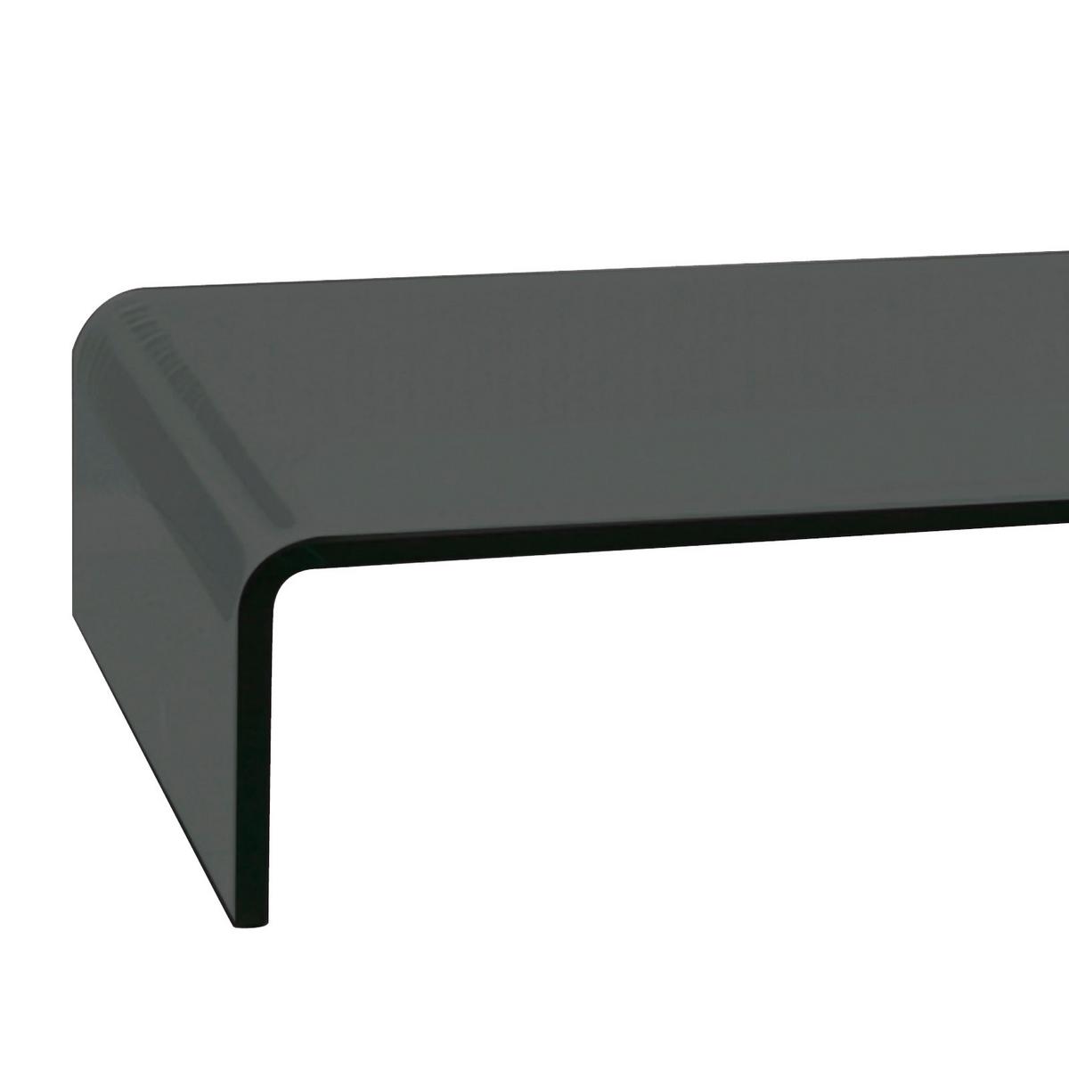 TV-Aufsatz Hagen Glas Schwarz BxHxT 55x11x25 cm Max. 30 Kg - Schwarz, MODERN, Glas (55/11/25cm)
