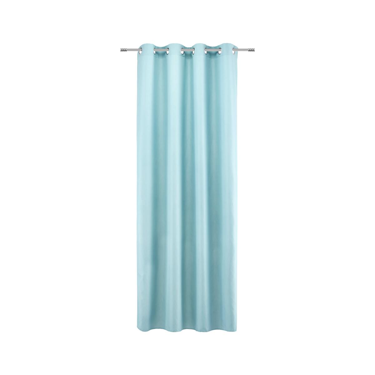 ZÁVĚS S OČKY ABBY, 140/235 cm - tyrkysová, Konvenční, textil (140/235cm) - Modern Living