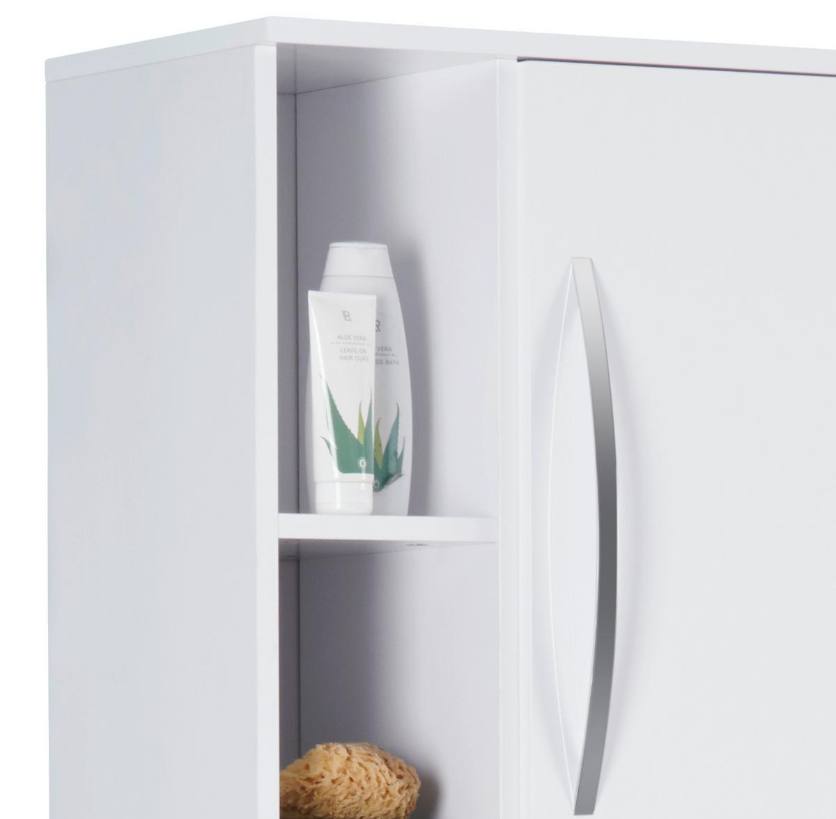 Midischrank mit Türdämpfung Inn, B: 50 cm Weiß - Weiß, MODERN, Holzwerkstoff (50/128/32cm)