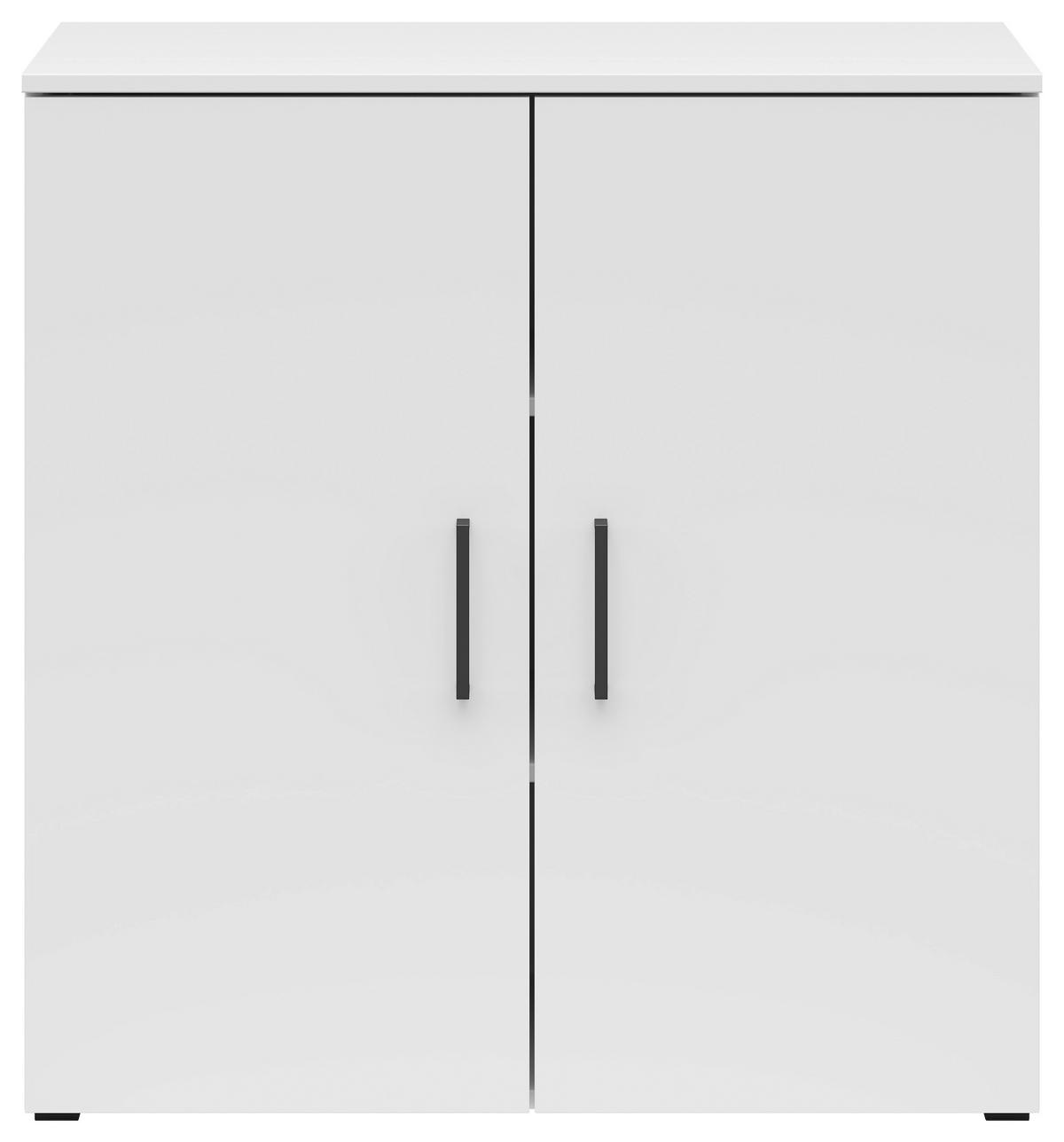 Komoda MULTISTAURAUM š: 80 cm - bílá/černá, Moderní, kompozitní dřevo/plast (80/83/40cm)