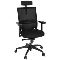 Drehstuhl Porto Max High I Schwarz - Schwarz, MODERN, Kunststoff/Textil (63/113/65cm) - MID.YOU
