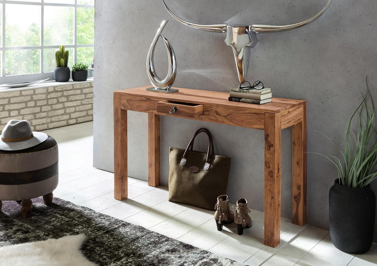Konsolentisch Mumbai Akazie Echtholz B: 120 Cm Mit Lade - Akaziefarben, LIFESTYLE, Holz (120/40/70cm) - MID.YOU