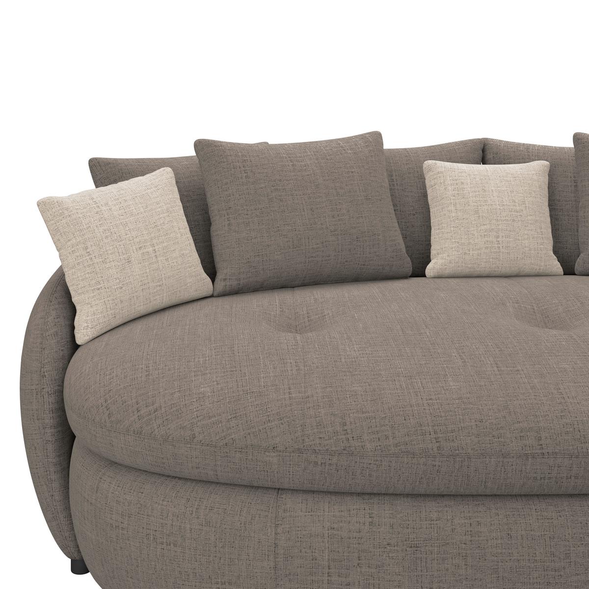 Mega pohovka ARUBA 2, hnedá ženilka - hnedá/čierna, Trend, textil/plast (238/80/140cm) - Luca Bessoni