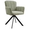 Otoční židle s područkami NORA zelená - černá/zelená, Moderní, kov/dřevo (61/87/65cm) - Premium Living
