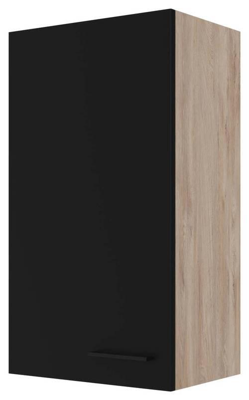 Küchenoberschrank Capri Eiche/Schwarz B: 50 cm - Eichefarben/Schwarz, KONVENTIONELL, Holzwerkstoff (50/89/32cm) - FlexWell