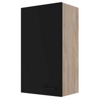 Küchenoberschrank Capri Eiche/Schwarz B: 50 cm - Eichefarben/Schwarz, KONVENTIONELL, Holzwerkstoff (50/89/32cm) - FlexWell
