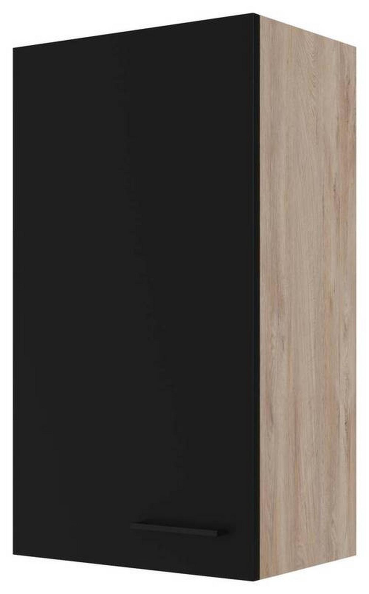 Küchenoberschrank Capri Eiche/Schwarz B: 50 cm - Eichefarben/Schwarz, KONVENTIONELL, Holzwerkstoff (50/89/32cm) - FlexWell
