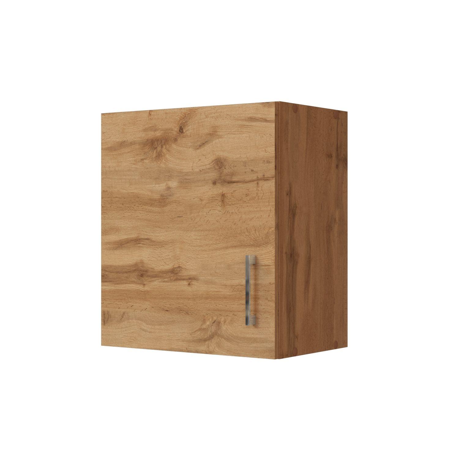 Küchenoberschrank B: 50 cm Eiche Dekor 1 Drehtüre - Eiche Wotan, MODERN, Holzwerkstoff (50/57/34cm) - Held