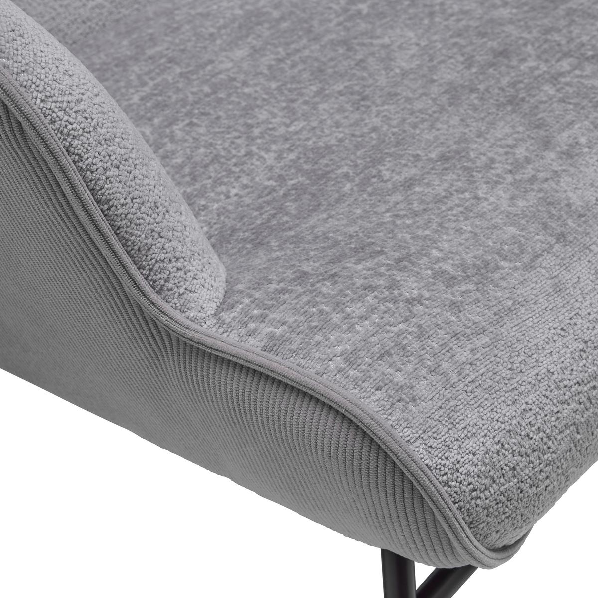 Hojdacie kreslo ROCK, sivá, max. 140 kg - čierna/sivá, Modern, kov/drevo (66/90/77cm) - Mömax