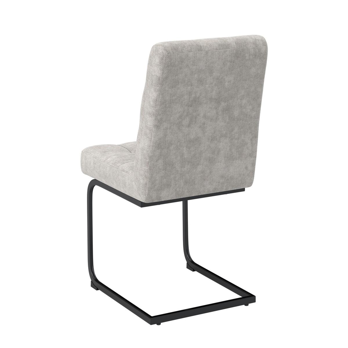 Stolička NOVA světle šedá - černá/světle šedá, Moderní, kov/dřevo (46/97/62cm) - Bessagi Home