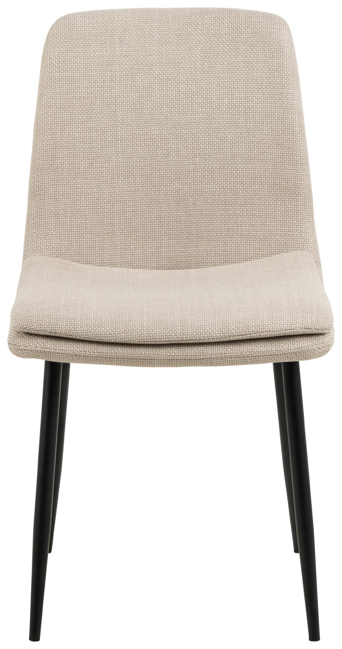Stuhl Becca Beige B: 46 Cm - Beige/Schwarz, Design, Textil/Metall (46/85,5/55cm) - MID.YOU