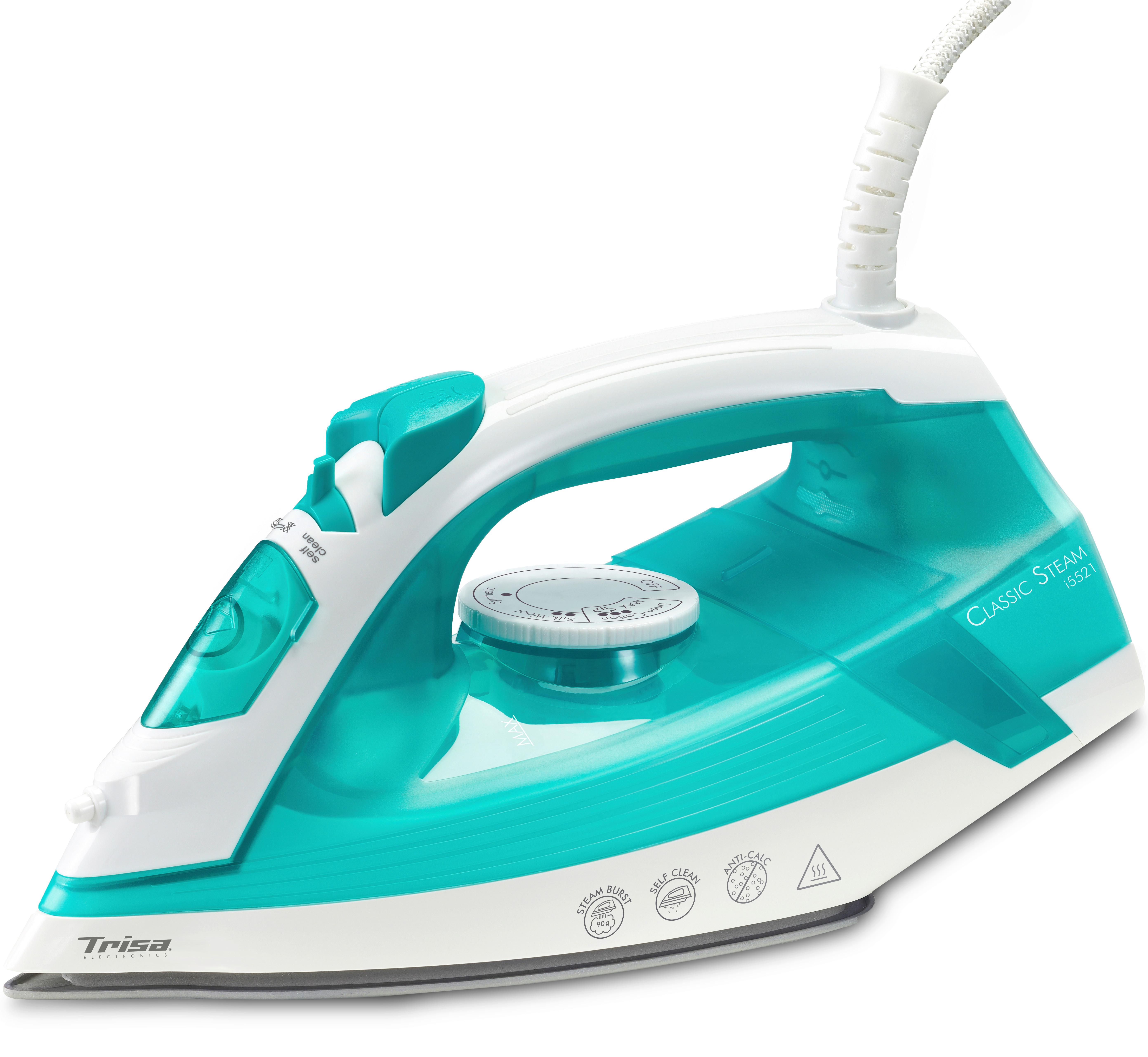 Dampfbügeleisen Classic Steam Türkis 2.000 W mit Tropf-Stopp - Türkis, MODERN, Kunststoff (27,5/11/17cm)