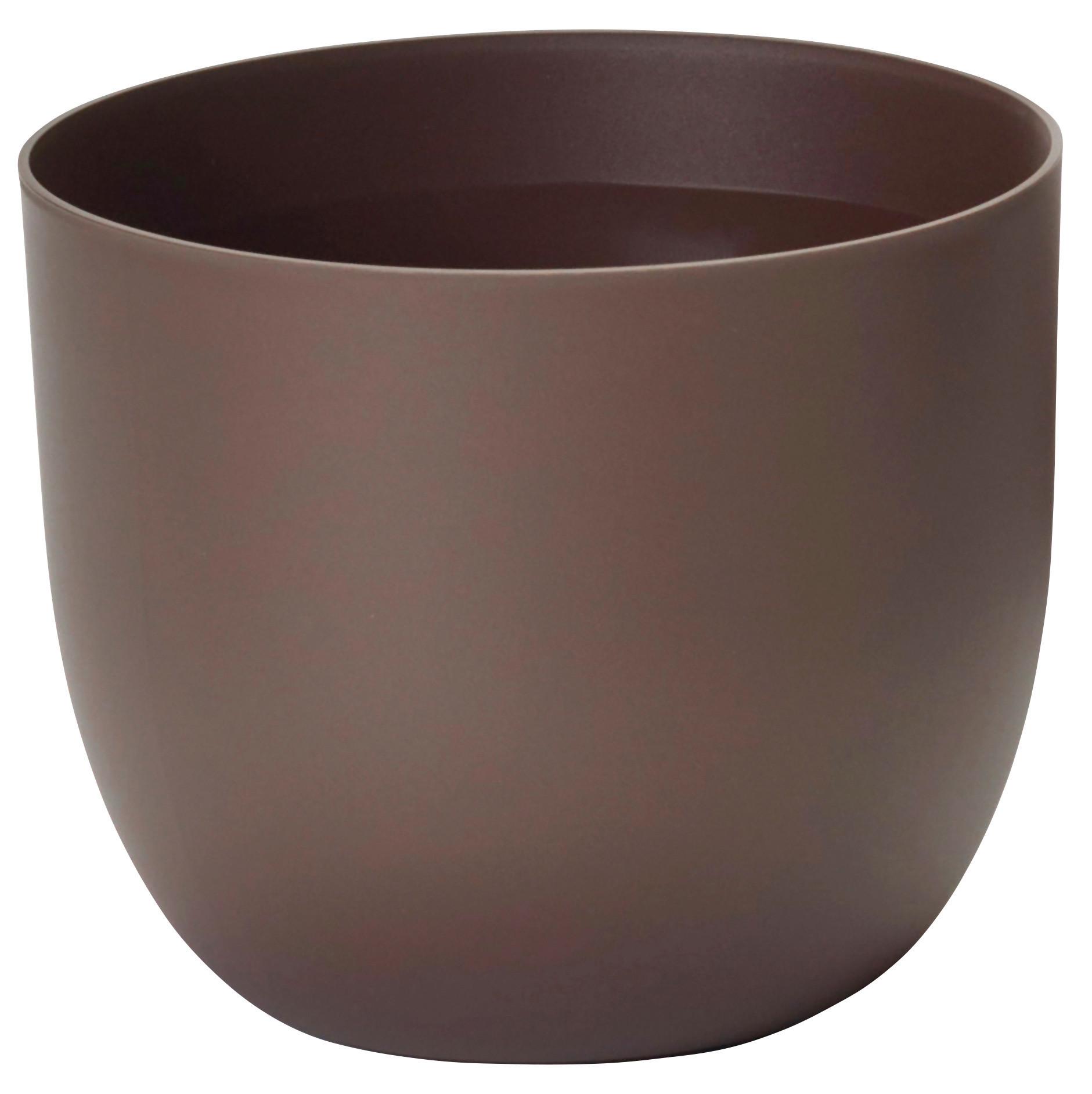 Übertopf Rotbraun D: 40 cm Rund - Rotbraun, Basics, Kunststoff (40/32,5cm)