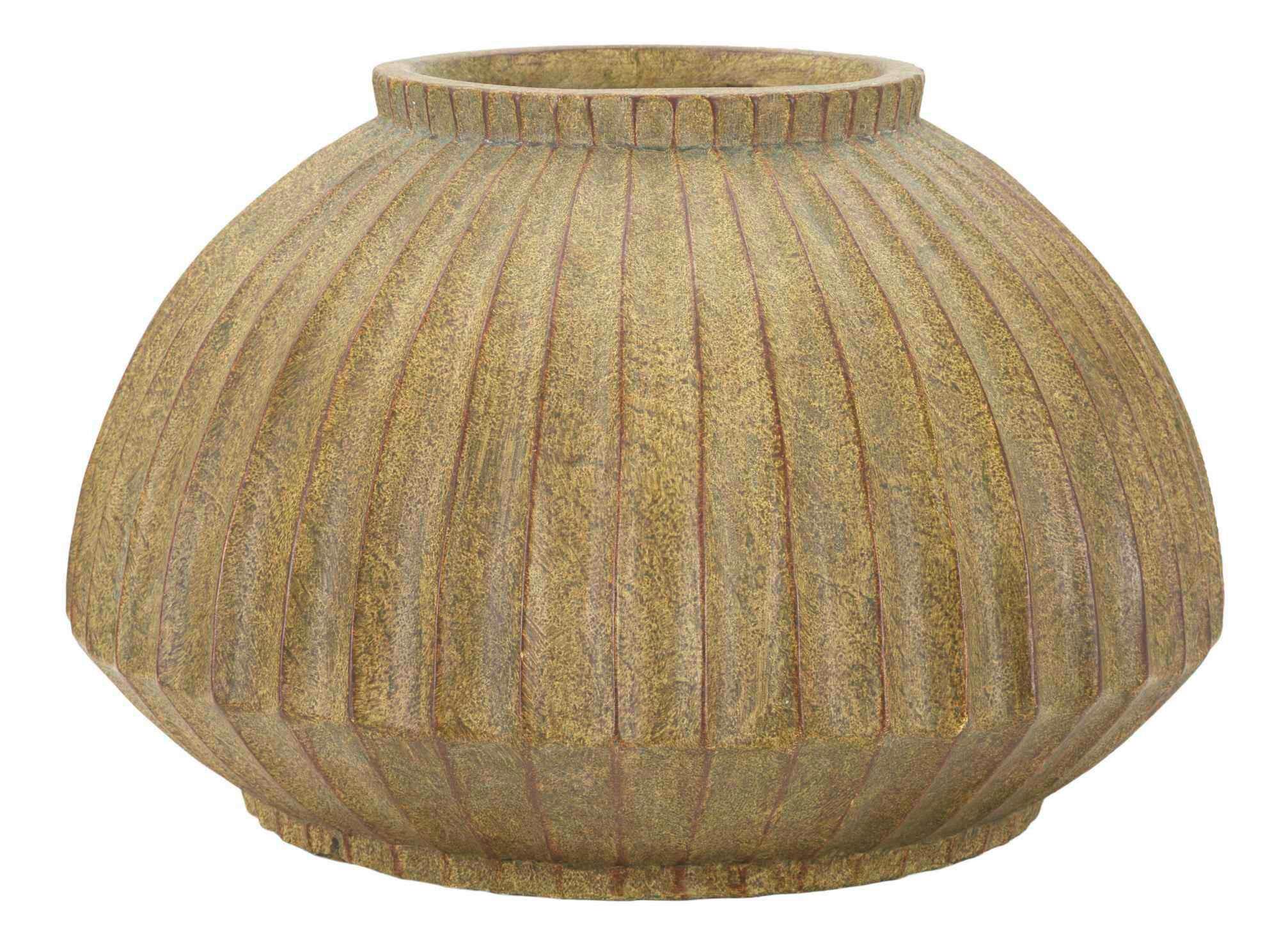 Vase Breeze Pot Olivgrün B: 40 cm - Olivgrün, Basics, Metall (40/26.5/40cm)
