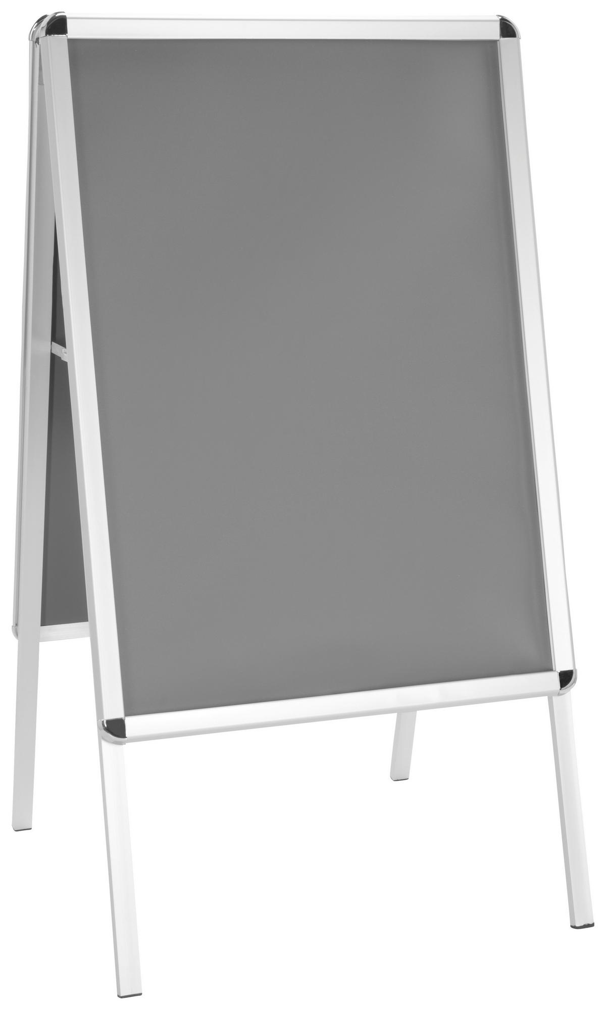 Plakatständer Agenda Ii - Silberfarben, Basics, Metall (62,5/115,5/61cm) - MID.YOU