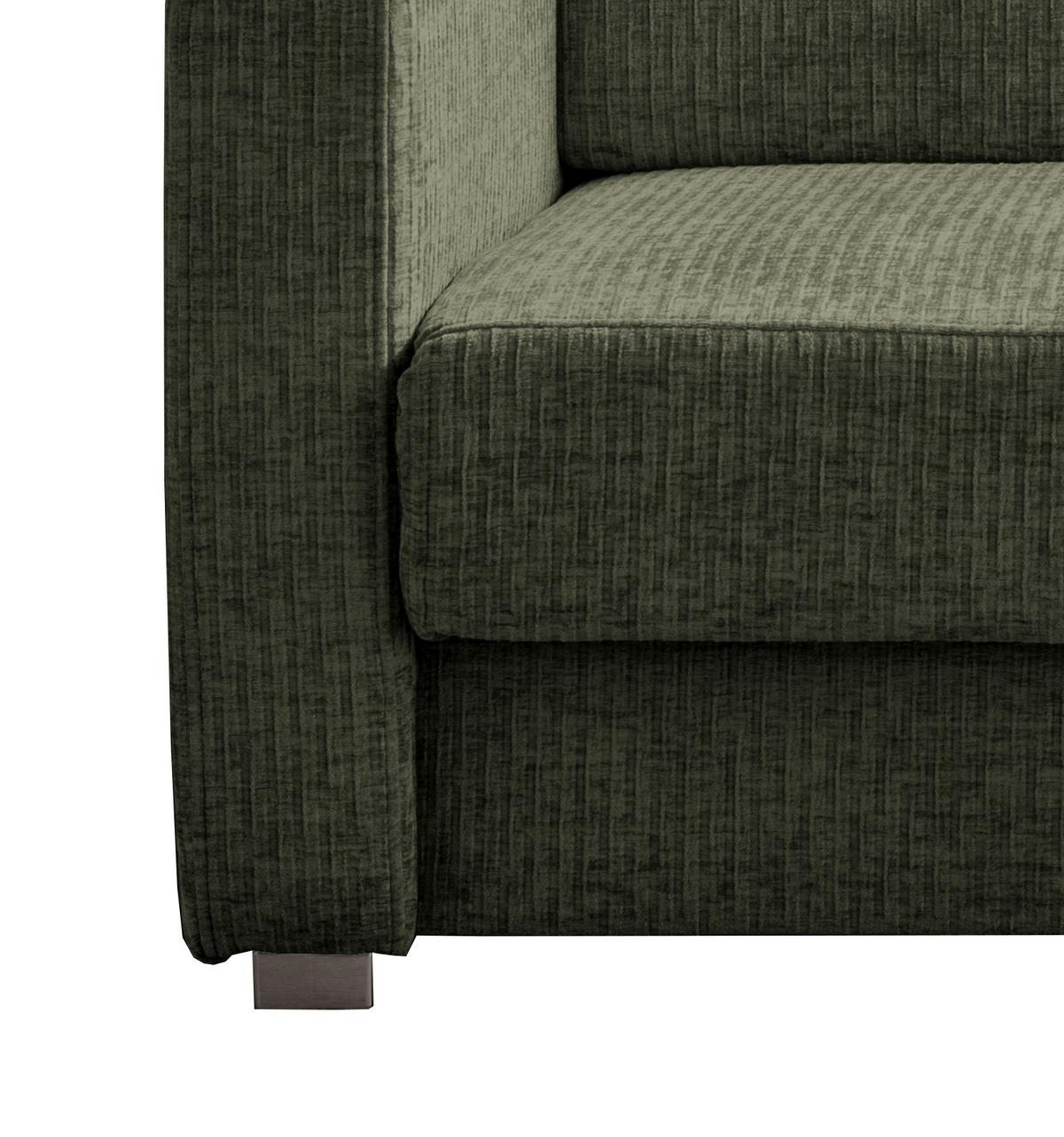 Schlafsofa Mia Mikrofaser Olivgrün, B: 159 cm - Chromfarben/Olivgrün, Basics, Textil (159/88/87cm) - Livetastic