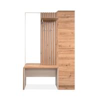 Garderobe Medan Kaschmir/Eiche Dekor B: 122cm - Kaschmir/Eiche Artisan, MODERN, Glas/Holzwerkstoff (122/190/37cm) - MID.YOU