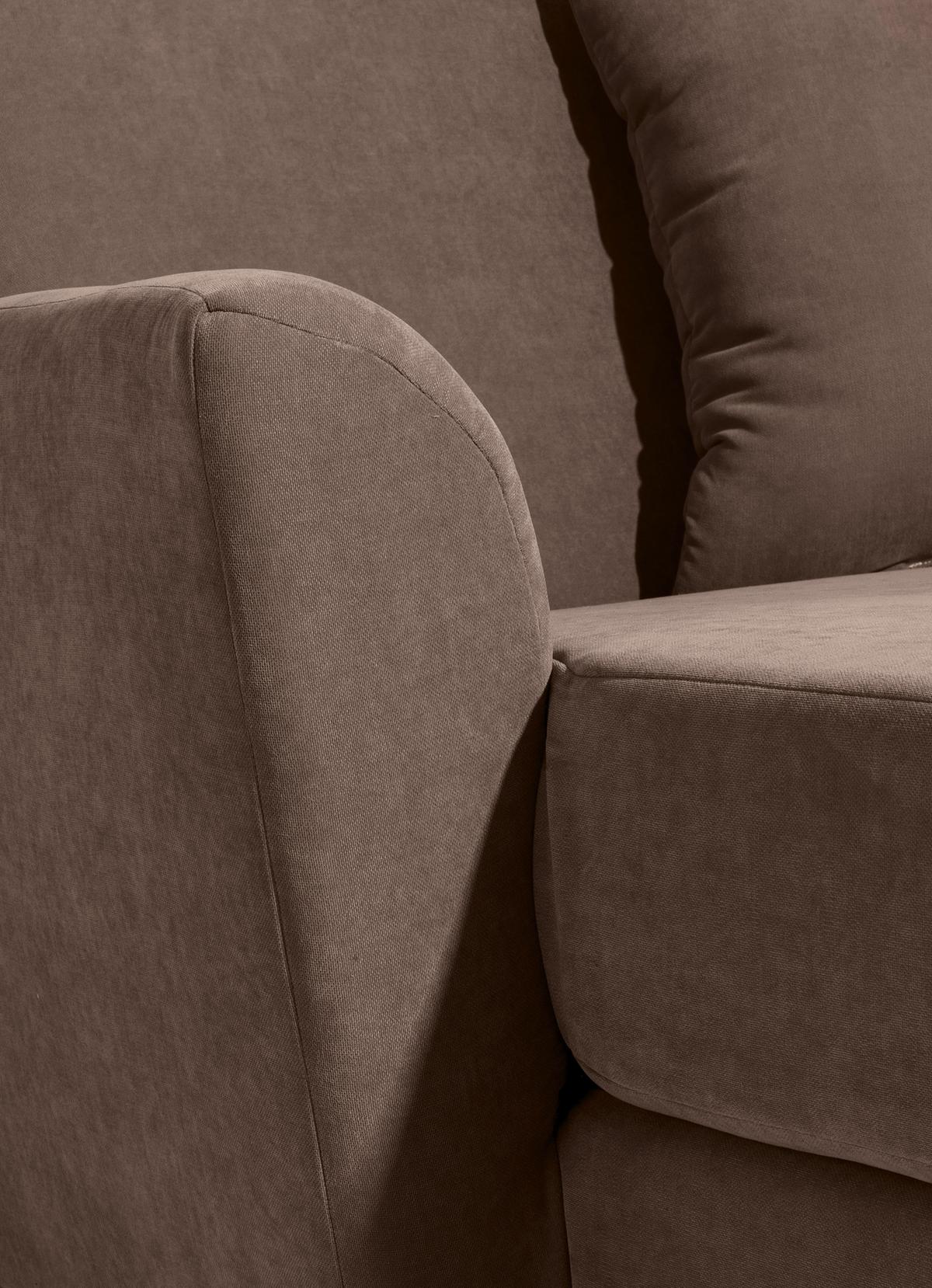 Big Sessel Mit Armlehnen Judith Velours Sahara - Naturfarben/Sahara, MODERN, Textil (136/107/142cm) - Max Winzer