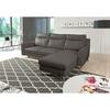 Ecksofa Gio Dunkelbraun S: 168x236 Cm - Chromfarben/Dunkelbraun, Design, Leder/Textil (168/236cm) - Livetastic
