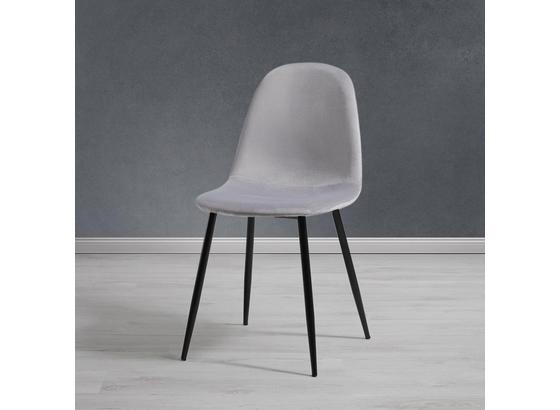 Židle Lio - černá/světle šedá, Moderní, kov/dřevo (43/86/55cm) - Modern Living Židle Lio - černá/světle šedá, Moderní, kov/dřevo (43/86/55cm) - Modern Living