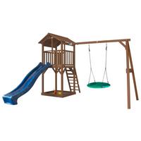 Spielturm Axi Beach Tower - Blau/Braun, KONVENTIONELL, Holz (356,6/241,9/349cm) - Ambia Garden