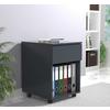 Rollcontainer Anthrazit Dalrosa 39x55x45 Cm - Anthrazit, MODERN, Holzwerkstoff/Kunststoff (39/55/45cm) - MID.YOU