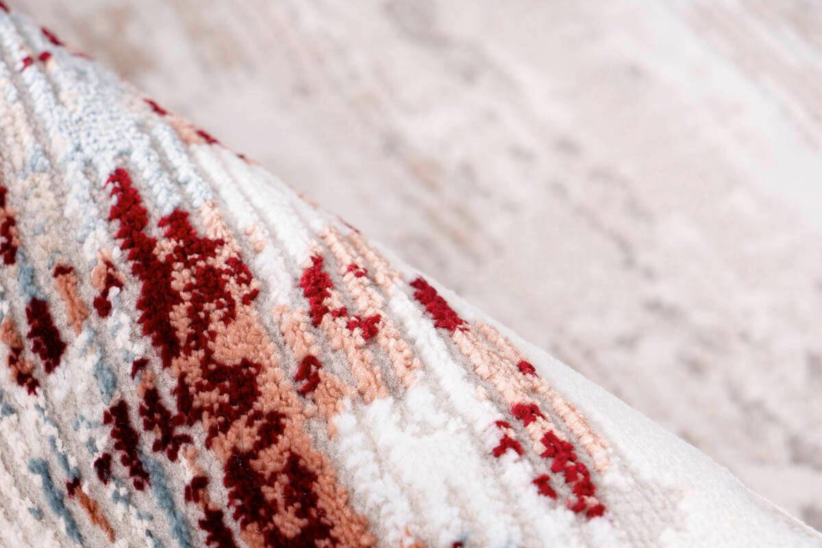 Wwebteppich Grau/Rosa Akropolis 80x150 cm - Rosa/Grau, Design, Textil (80/150cm) - Kayoom