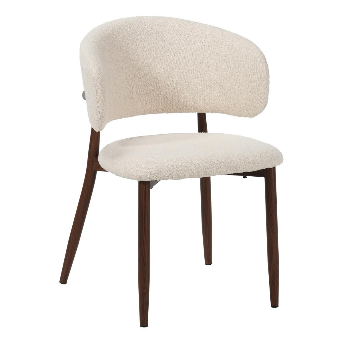 STUHL-SET YUKa Elfenbein B: 54cm - Elfenbein, MODERN, Textil/Metall (54/79/54cm) - Livetastic