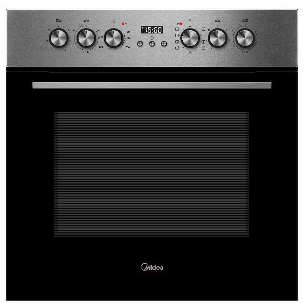 Herdset Osk 2875 Ix - Silberfarben/Schwarz, Basics, Metall (59.5/59.5/57.5cm) - Midea
