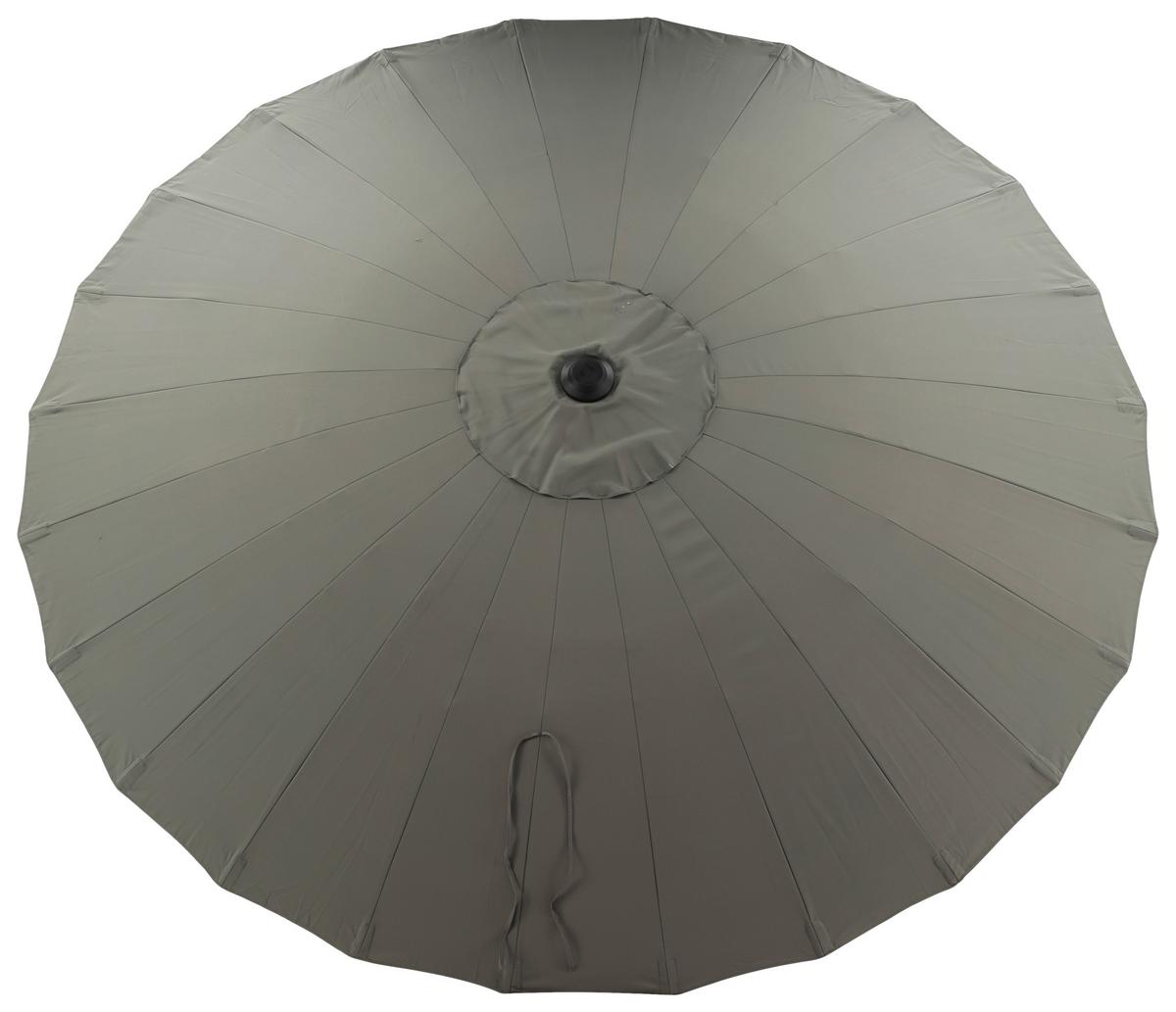 Sonnenschirm DM: 250cm H: 270cm Grau - Grau, KONVENTIONELL (270/270cm) - Gardenson