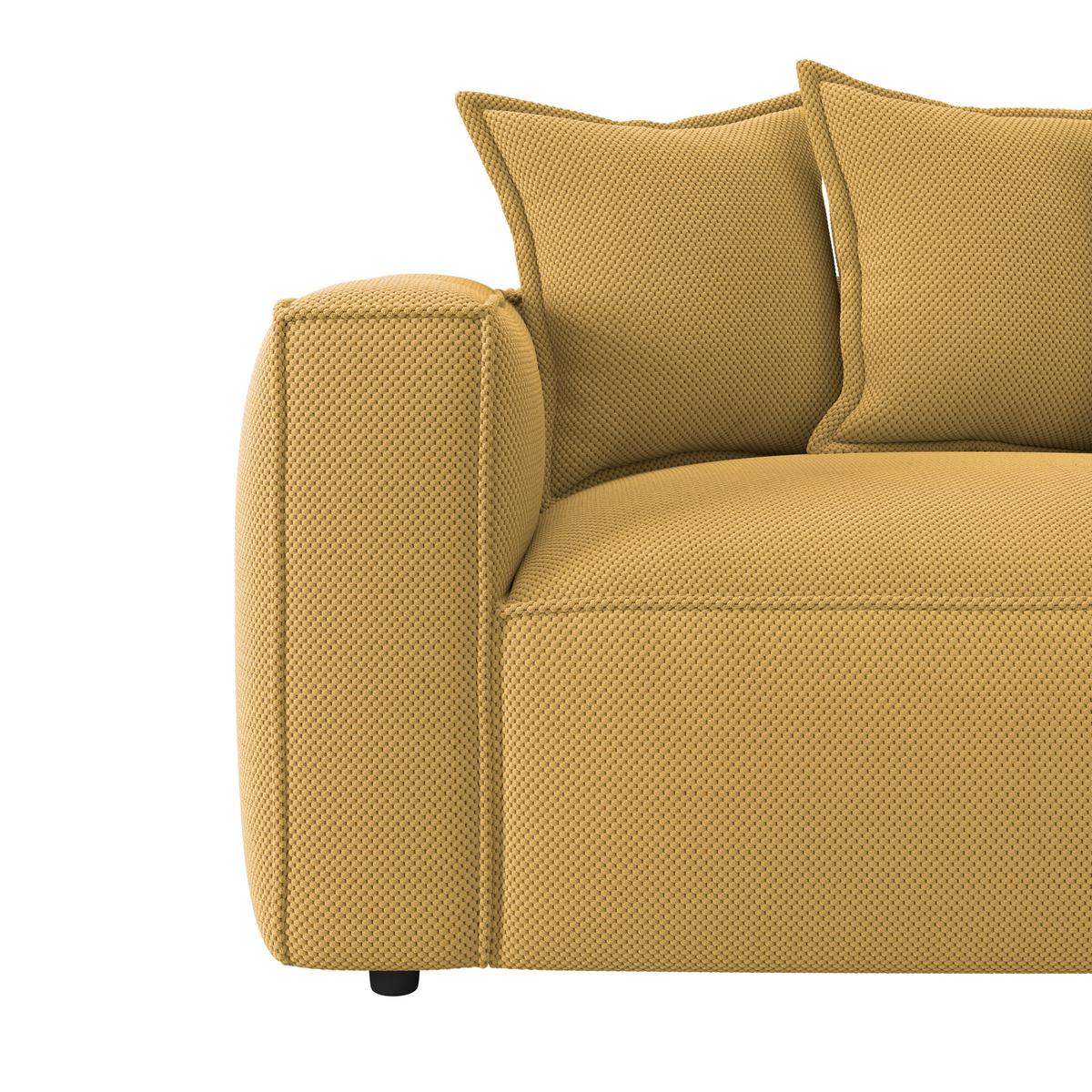 Bigsofa Cowboy - Senfgelb/Schwarz, MODERN, Textil (280/72/109cm)