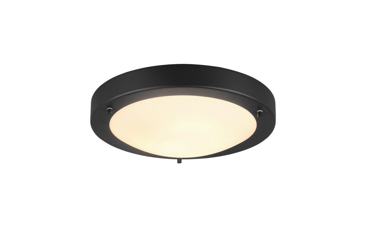Deckenleuchte Condus Ø 31,5 cm 1-Flammig - Schwarz/Weiß, Basics, Glas/Metall (31,5/8cm) - Trio Leuchten