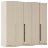 Kleiderschrank Safari B: 226 cm - Champagner/Grau, KONVENTIONELL, Holzwerkstoff (226/229/54cm)