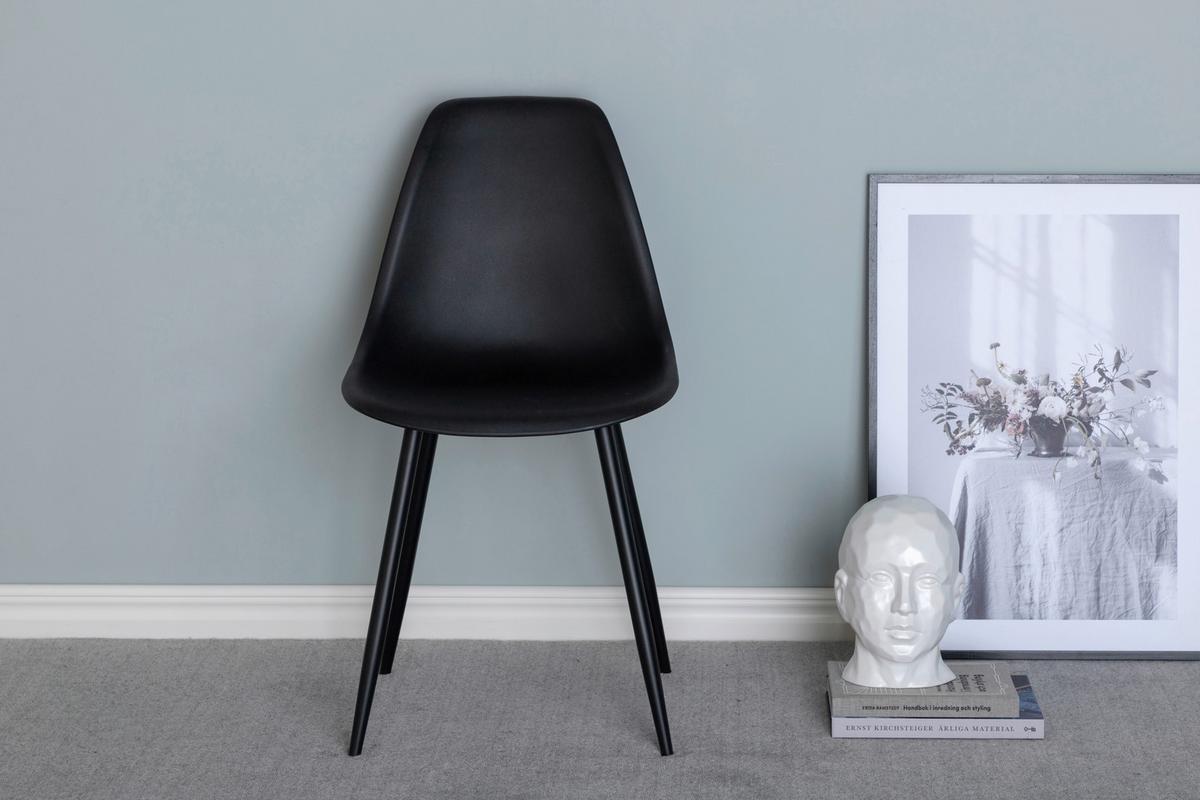 Stuhl-set Polar - Schwarz, Design, Kunststoff/Metall (45,5/81/58cm) - Livetastic