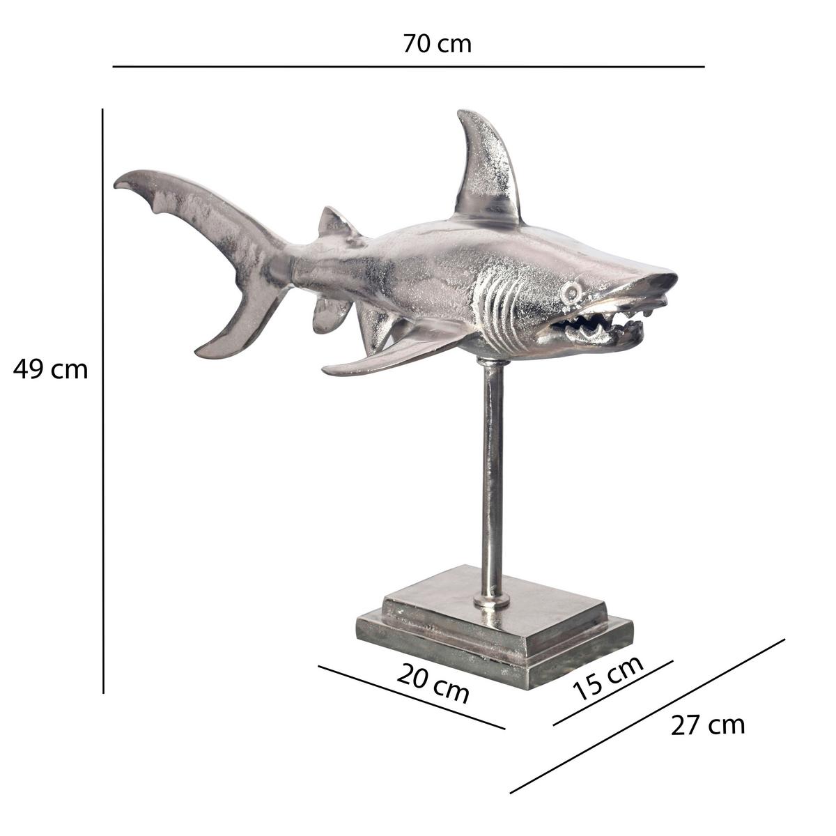 Dekotier Silberfarben B: 70 cm - Silberfarben, Design, Metall (70/49/27cm) - Livetastic