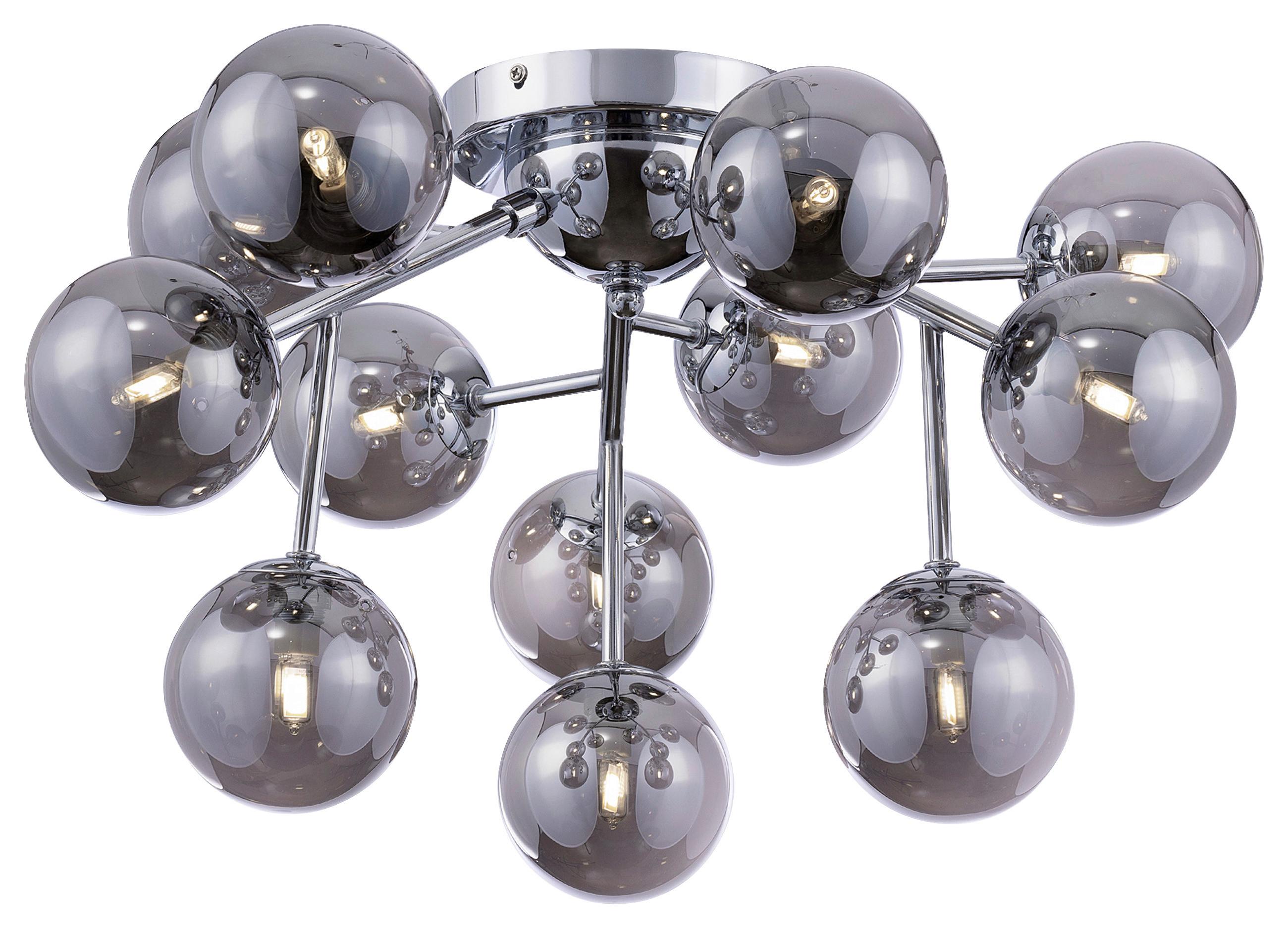 Deckenleuchte Dallas - Chromfarben, Trend, Glas/Metall (60/17,5/60cm) - MAYTONI