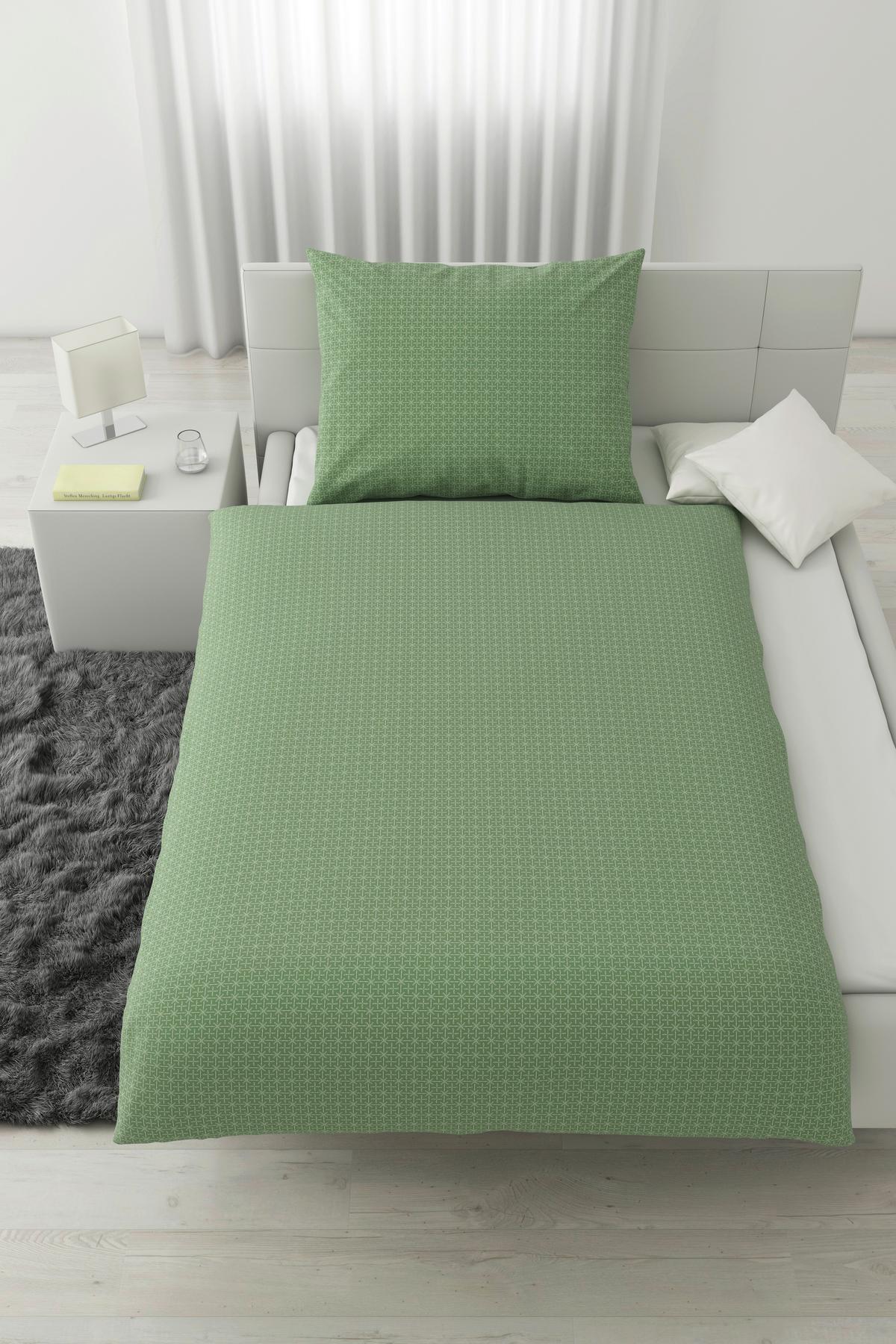 POSTEĽNÁ BIELIZEŇ Laura, 140/200cm, zelená - zelená, Konventionell, textil (140/200cm) - Modern Living