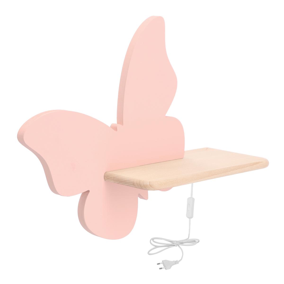 Kinderwandleuchte 21-85177 Butterfly - Pink, Basics, Holz/Holzwerkstoff (40/12/29.5cm)