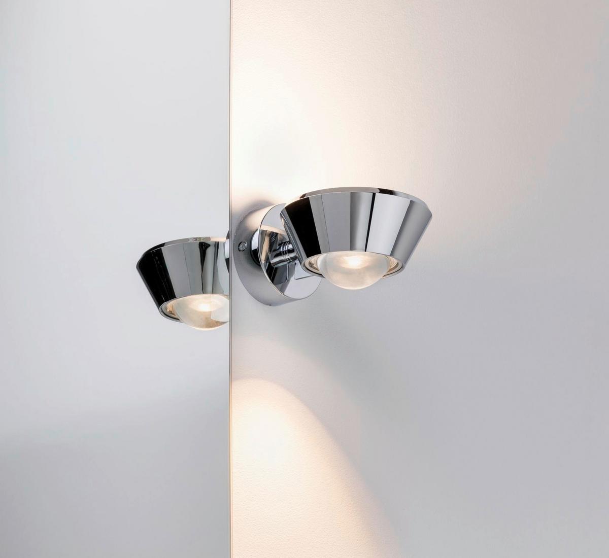 LED-Wandleuchte Ip44 1-Flammig Chromfarben - Chromfarben, Basics, Kunststoff (8cm) - Paulmann