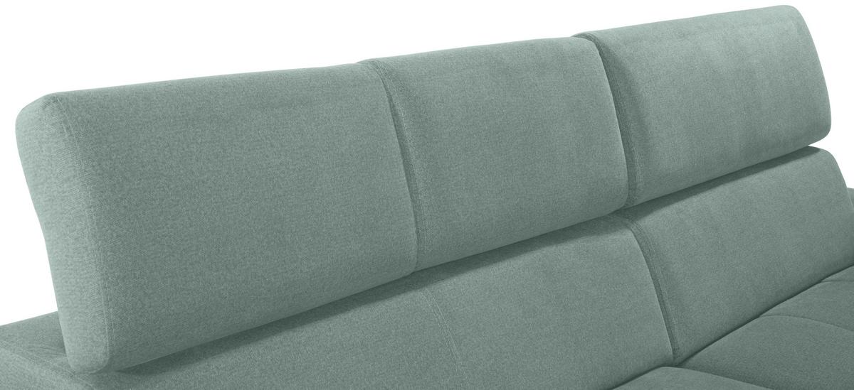 Ecksofa Mit Bettkasten Perry Grün 292x183 Cm - Silberfarben/Grün, Design, Textil (292/183cm) - Livetastic