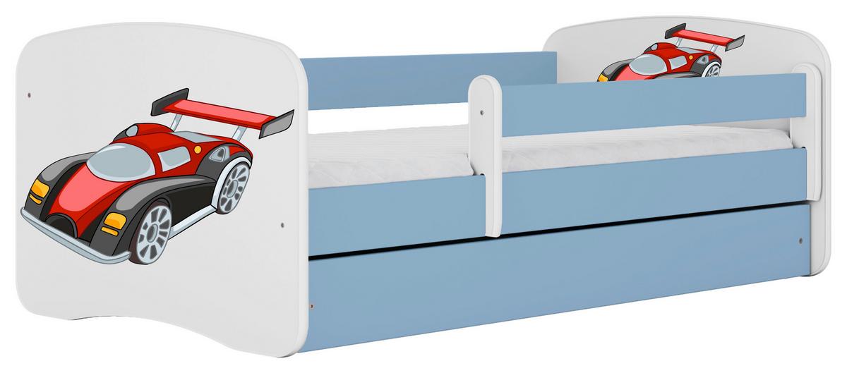 Kinder-/Juniorbett Babydreams inkl. Matratze 80x160 - Blau/Birkefarben, MODERN, Holz/Holzwerkstoff (80/160cm) - MID.YOU