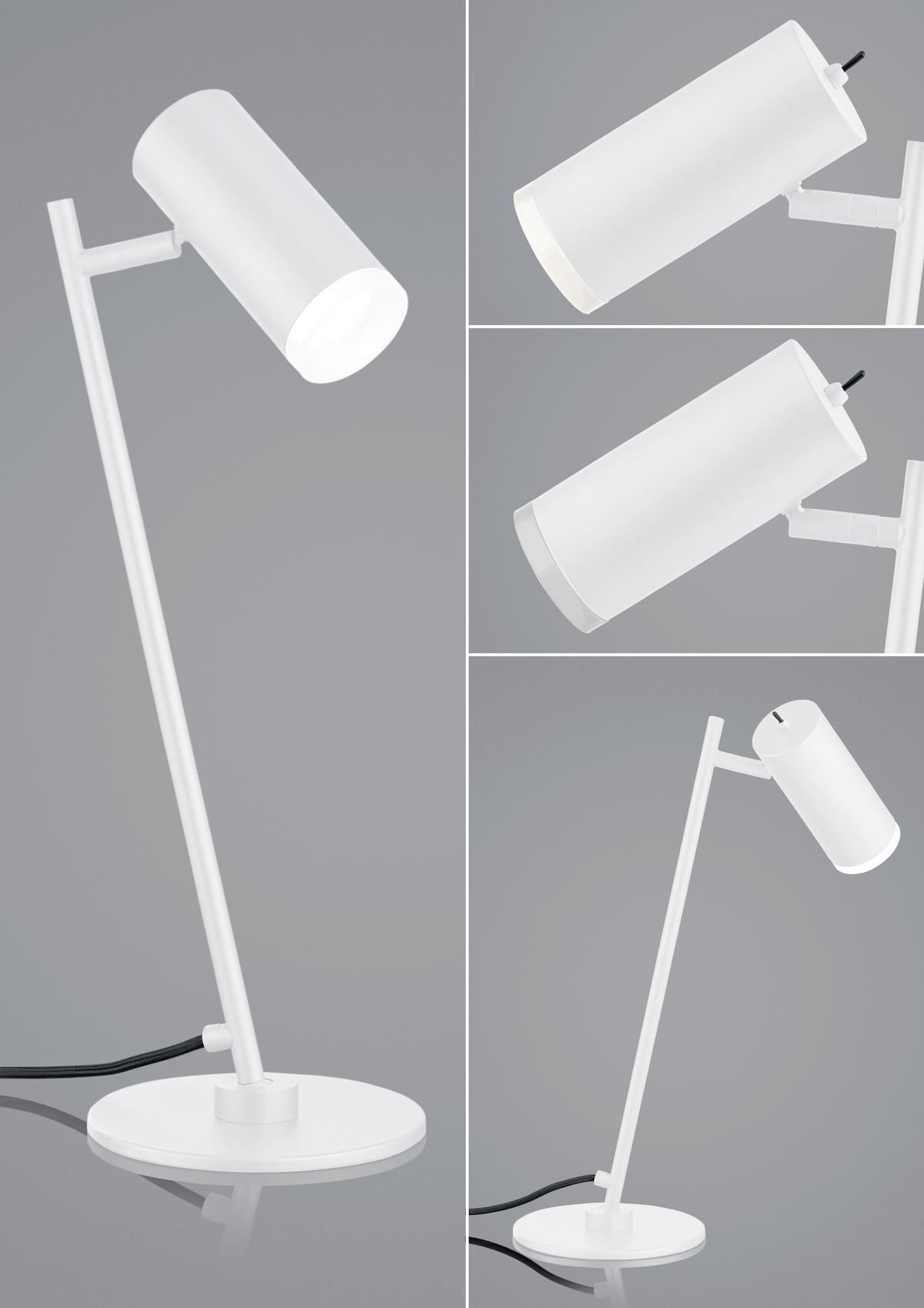 TISCHLEUCHTE 50403/1-07 - Weiß, Design, Metall (16/50cm) - Hell