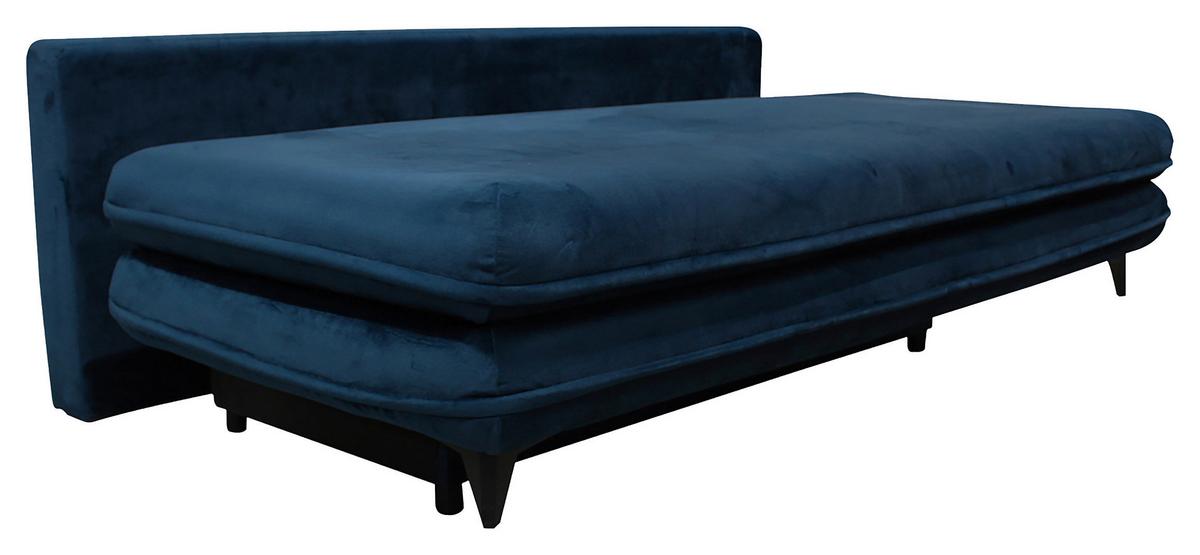 2-sitzer-sofa Mit Schlaffunktion Look B: 217 Cm - Schwarz/Dunkelblau, Design, Textil (217/73/86/106cm) - MID.YOU