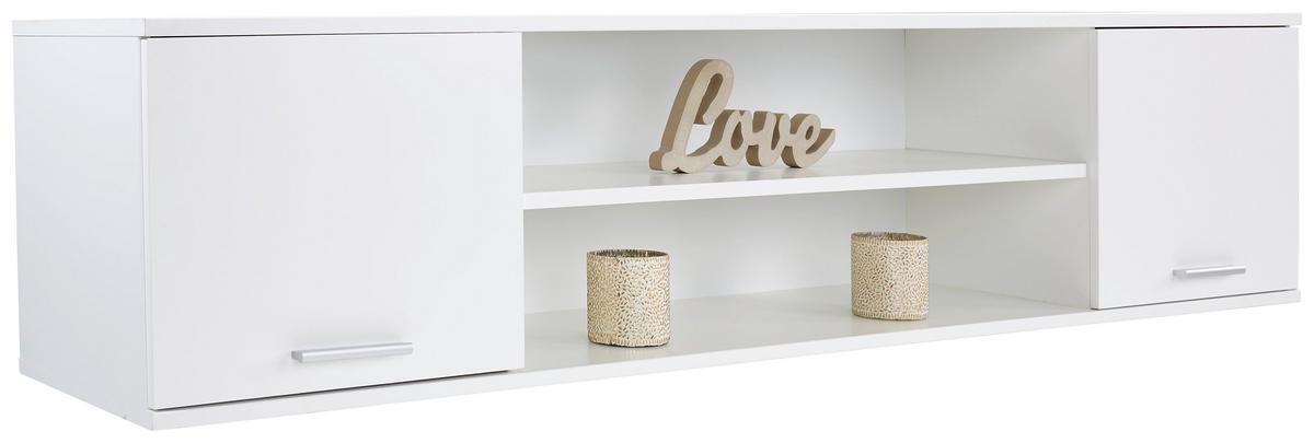 ZÁVĚSNÁ SKŘÍŇKA STAR - bílá/barvy stříbra, Konvenční, kompozitní dřevo/plast (204/40,6/38cm)