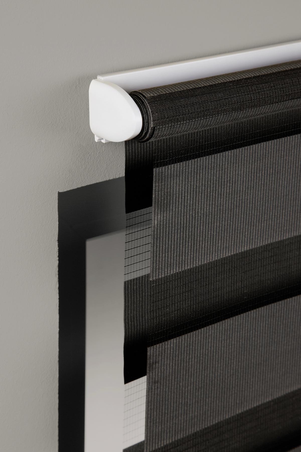 Doppelrollo Just Anthrazit B: 140 Cm - Anthrazit, Basics, Textil (140/160cm)