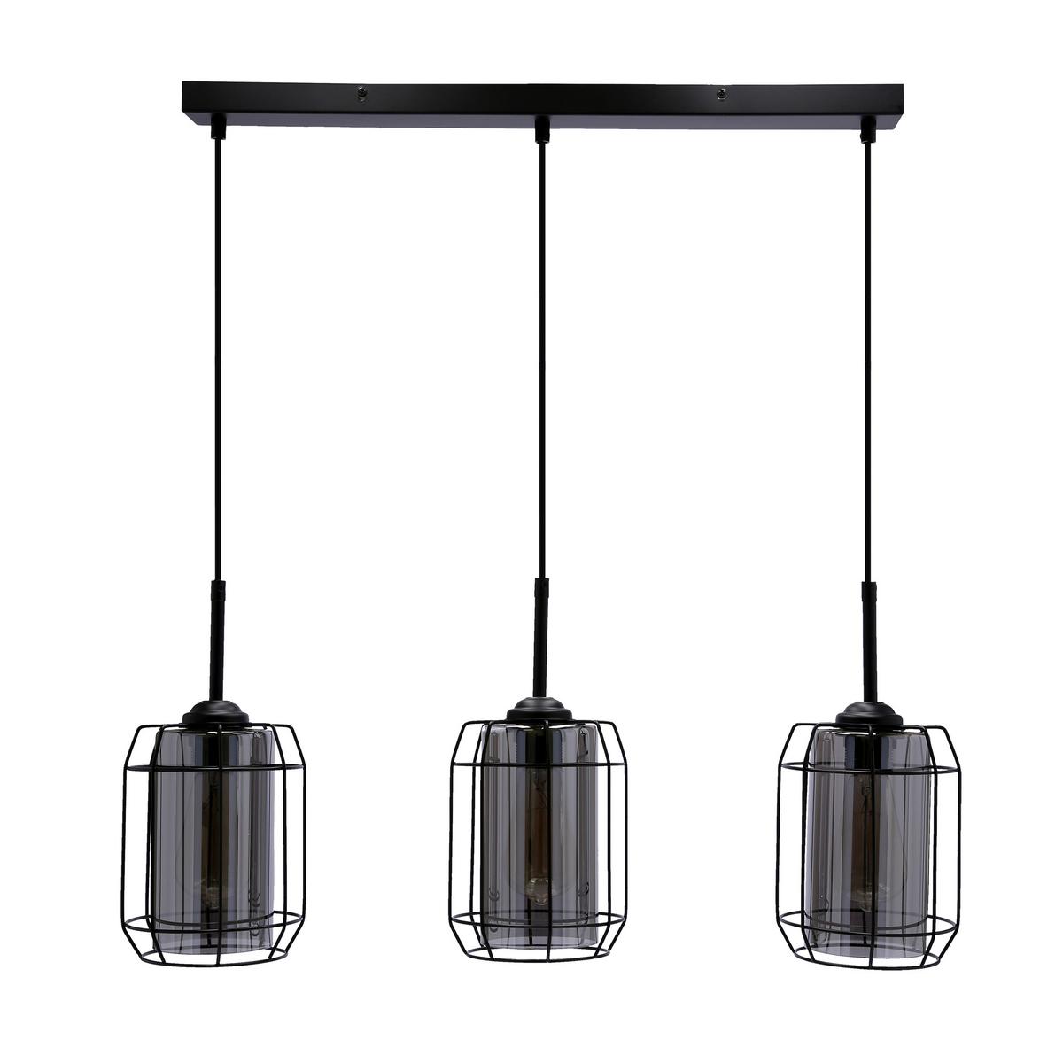 Pendelleuchte 33-084535 Jonera - Schwarz, Design, Metall (67/15/110cm)